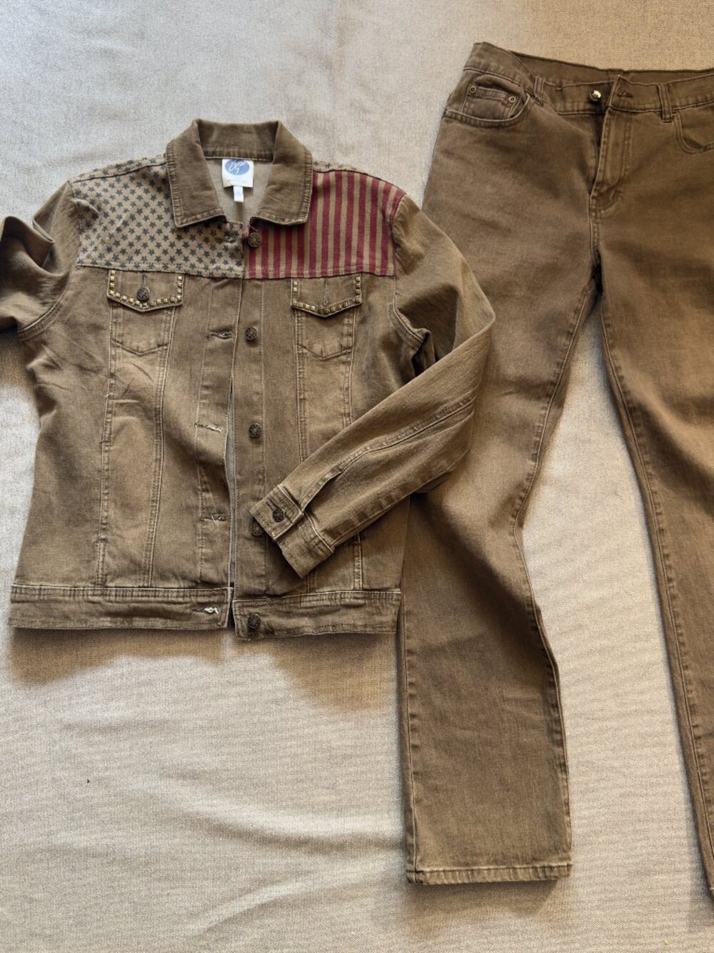 Diane Gilman M Jean Jacket and 27 Pants Set